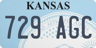 KS license plate 729AGC