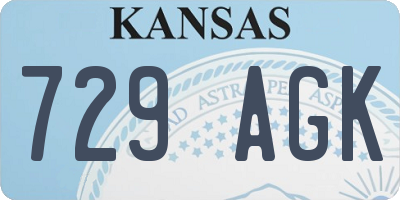 KS license plate 729AGK