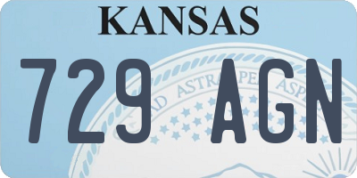 KS license plate 729AGN