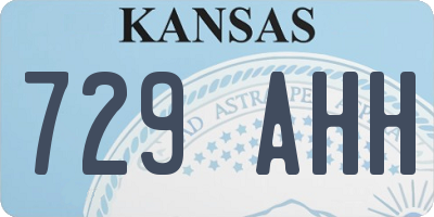 KS license plate 729AHH