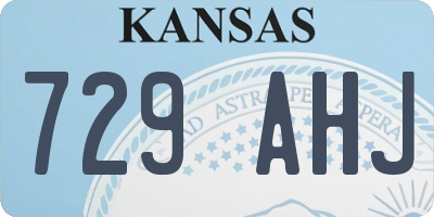 KS license plate 729AHJ