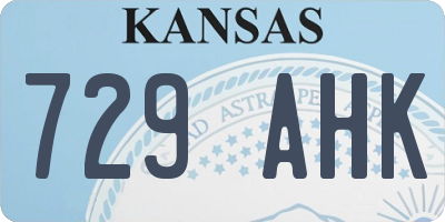 KS license plate 729AHK