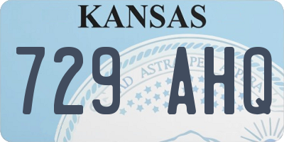 KS license plate 729AHQ