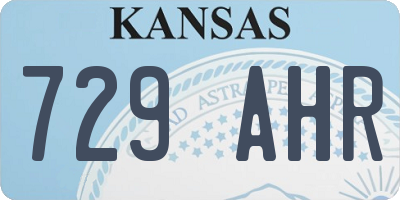 KS license plate 729AHR