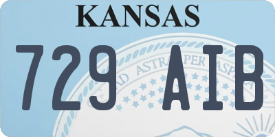 KS license plate 729AIB
