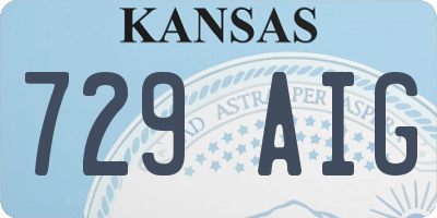 KS license plate 729AIG