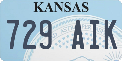 KS license plate 729AIK