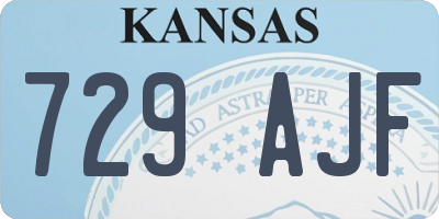 KS license plate 729AJF