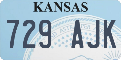 KS license plate 729AJK