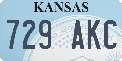 KS license plate 729AKC