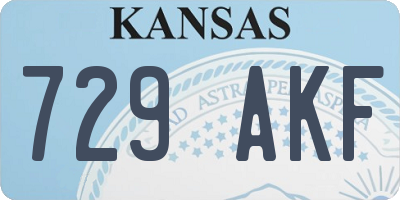 KS license plate 729AKF