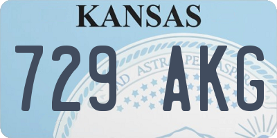 KS license plate 729AKG
