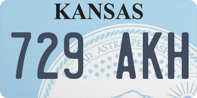 KS license plate 729AKH