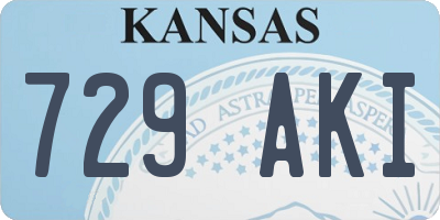 KS license plate 729AKI