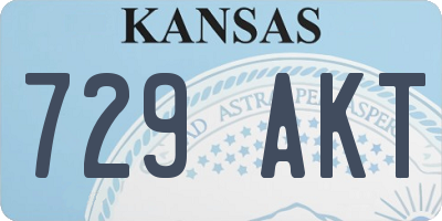 KS license plate 729AKT
