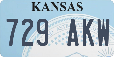 KS license plate 729AKW
