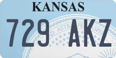 KS license plate 729AKZ