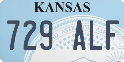 KS license plate 729ALF