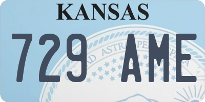 KS license plate 729AME