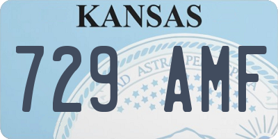 KS license plate 729AMF