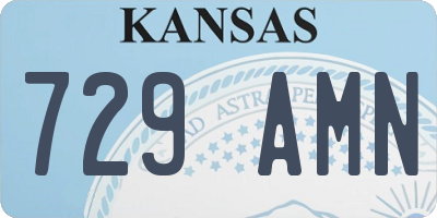 KS license plate 729AMN