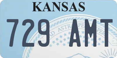KS license plate 729AMT