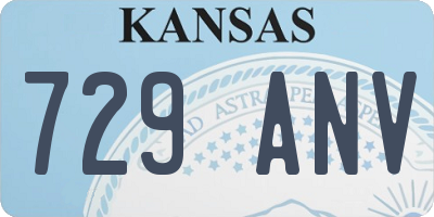 KS license plate 729ANV
