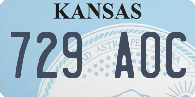 KS license plate 729AOC