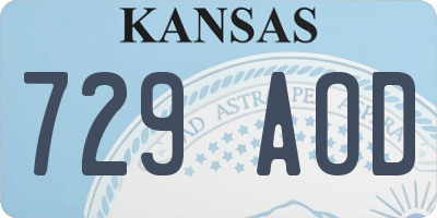 KS license plate 729AOD