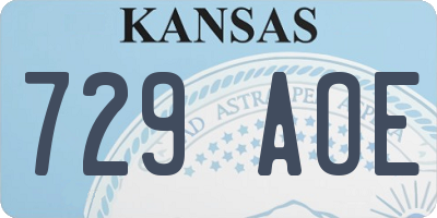 KS license plate 729AOE