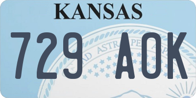 KS license plate 729AOK