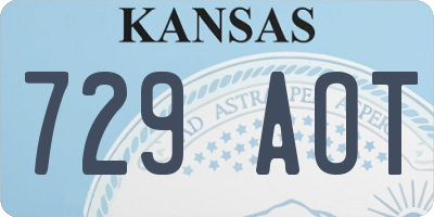 KS license plate 729AOT