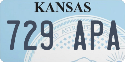 KS license plate 729APA