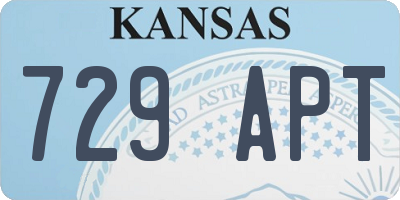 KS license plate 729APT