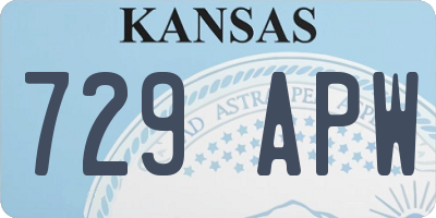 KS license plate 729APW