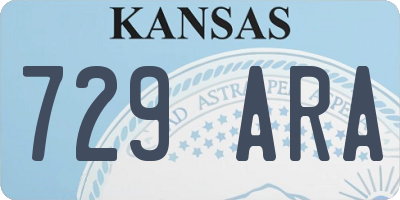 KS license plate 729ARA
