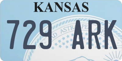 KS license plate 729ARK