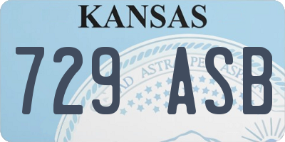 KS license plate 729ASB