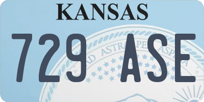 KS license plate 729ASE