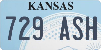 KS license plate 729ASH