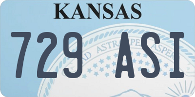 KS license plate 729ASI