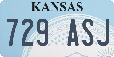 KS license plate 729ASJ