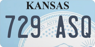 KS license plate 729ASQ