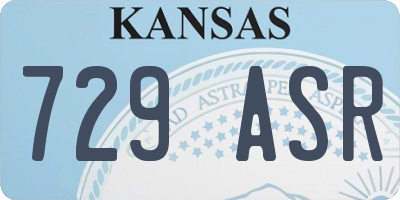 KS license plate 729ASR