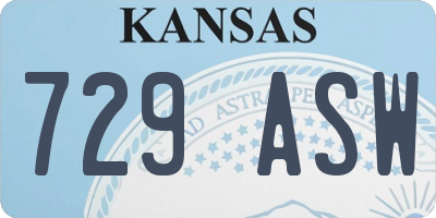 KS license plate 729ASW