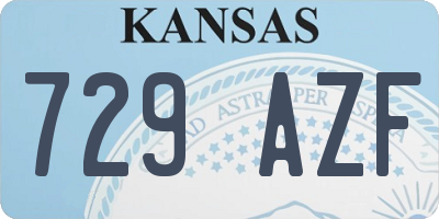 KS license plate 729AZF