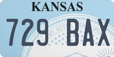 KS license plate 729BAX
