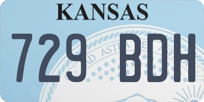 KS license plate 729BDH