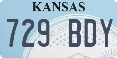 KS license plate 729BDY