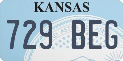 KS license plate 729BEG